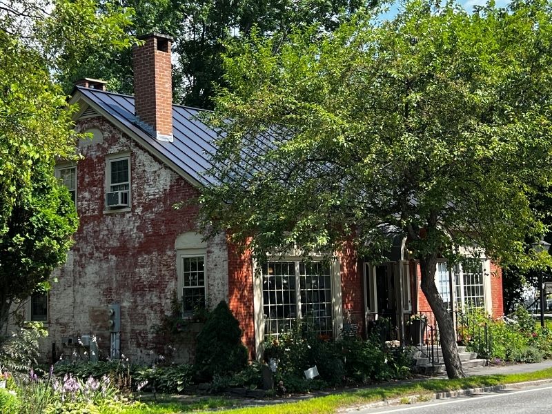 Historic brick home with original architectural details relevant to renovation